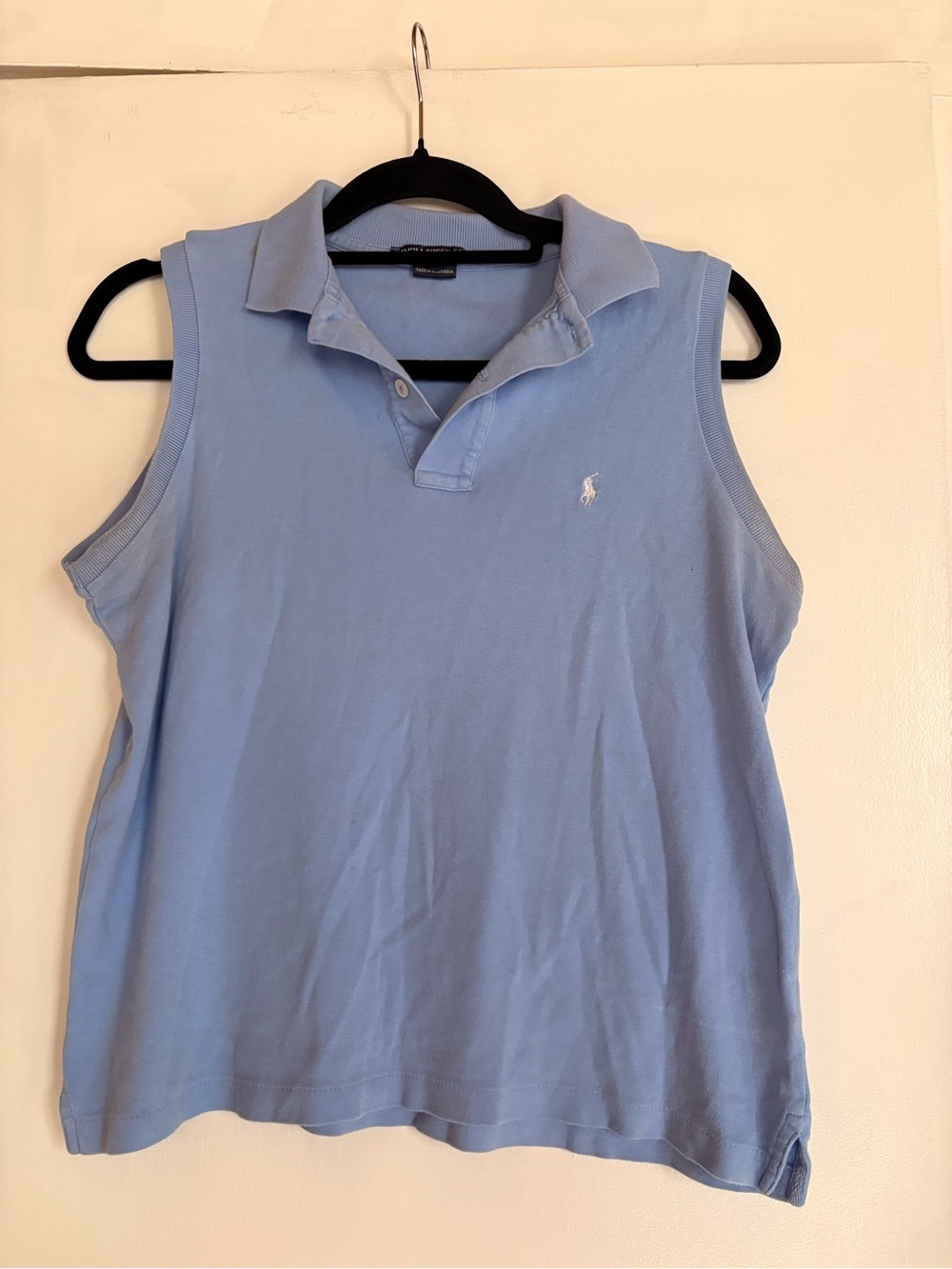 Polo by Ralph Lauren Light Blue Sleeveless Polo Tank